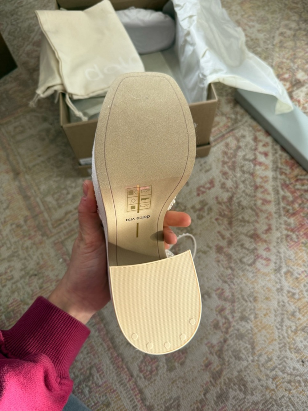 Dolce Vita Wessi pearl platform heel vanilla - Picture 3 of 4